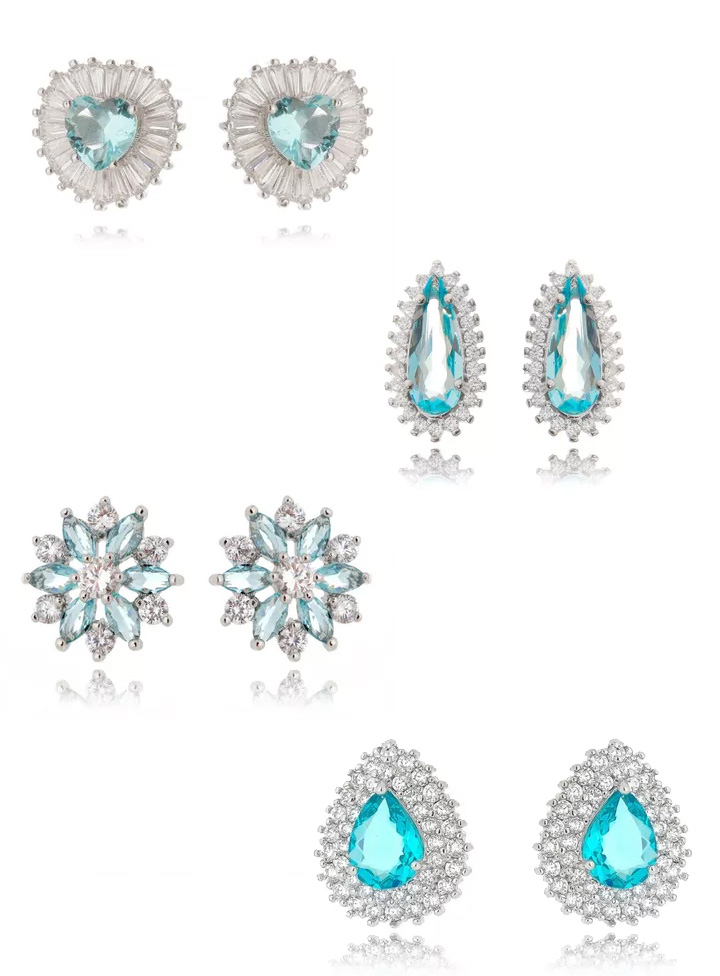 Semi joias para noivas azul