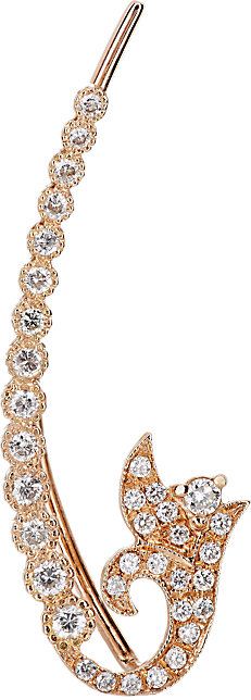 brinco ear cuff grande dourado top100 semijoias