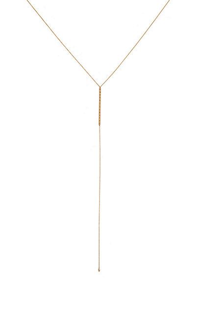 colar gravata minimalista dourado top100 semijoias
