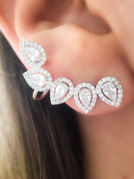 ear cuff de gotinhas semi joias finas