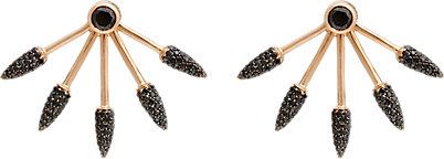 ear jacket flechas dourado rodio negro top100 semijoias