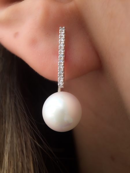 ear jacket de perola e zirconias waufen joias