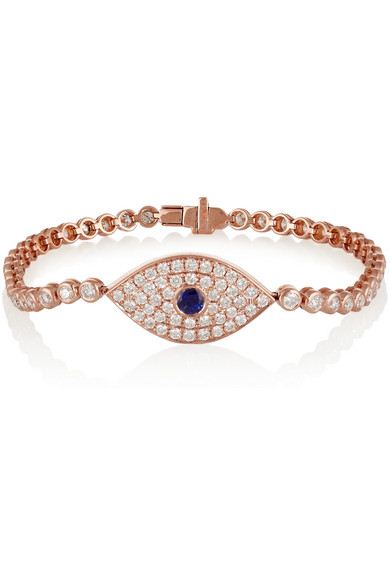 pulseira olho grego ouro rose top100 semijoias