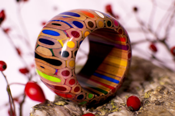 bracelete colorido lapis cor