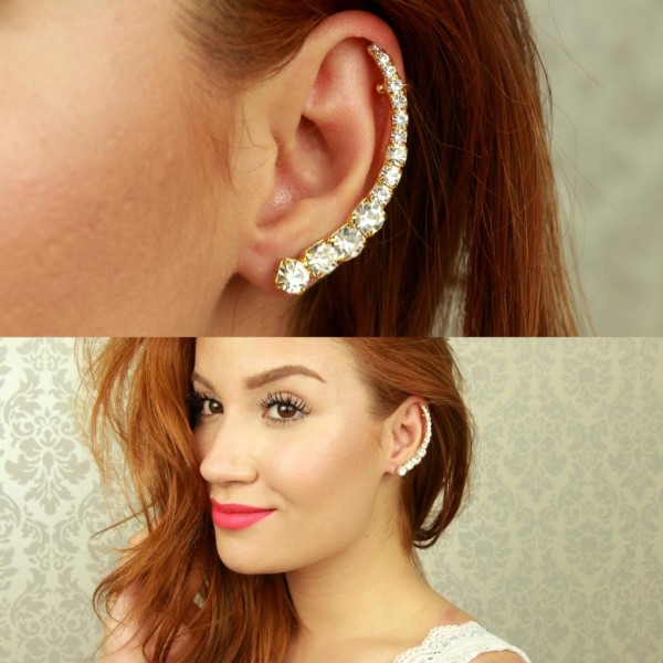 ear cuff boca rosa