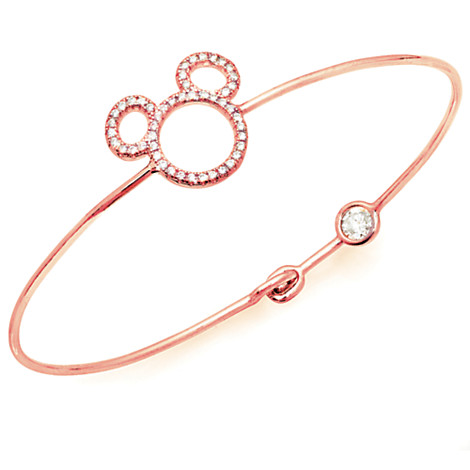 bracelete rose semi joias mickey