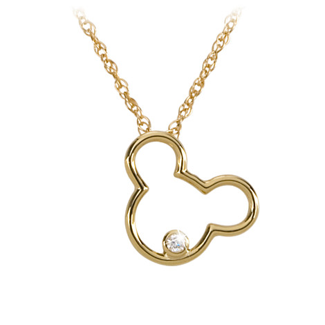 colar dourado semi joias mickey