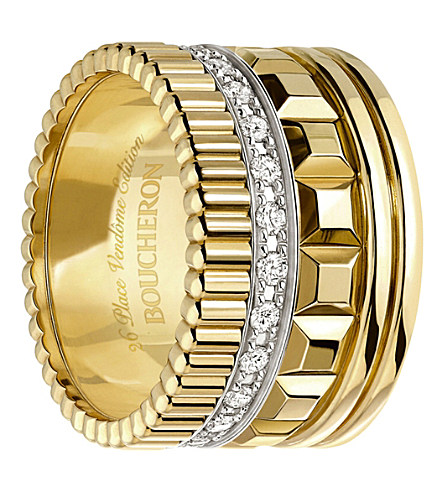 anel ouro amarelo boucheron