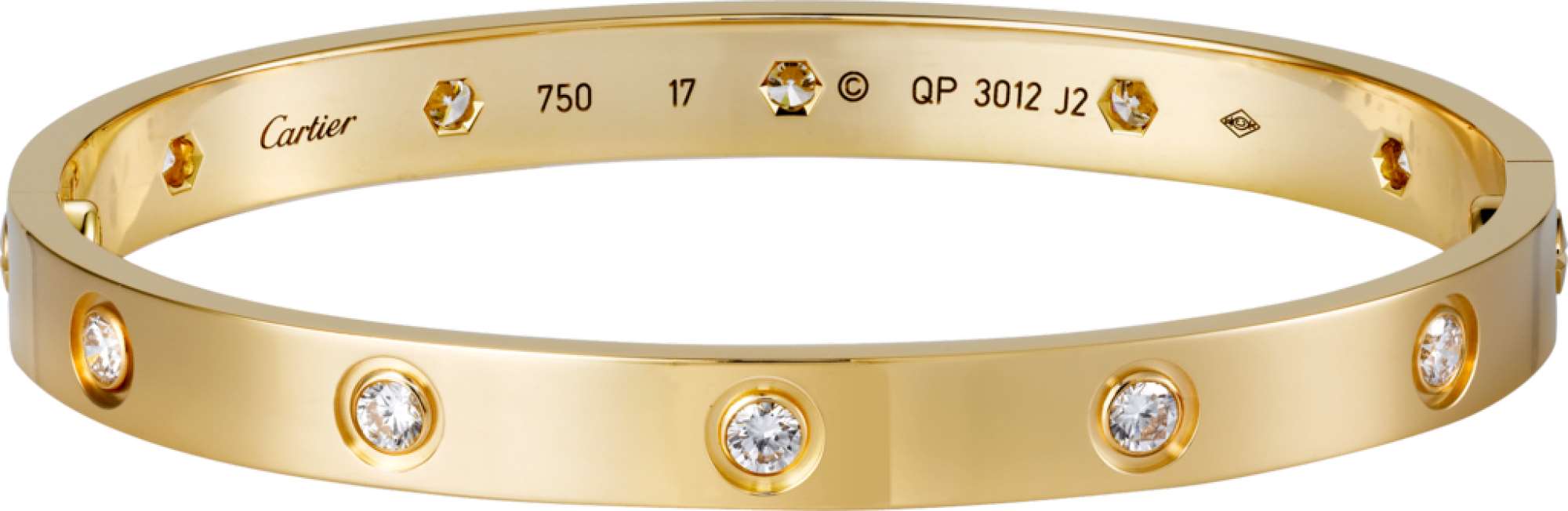 bracelete love cartier dourado