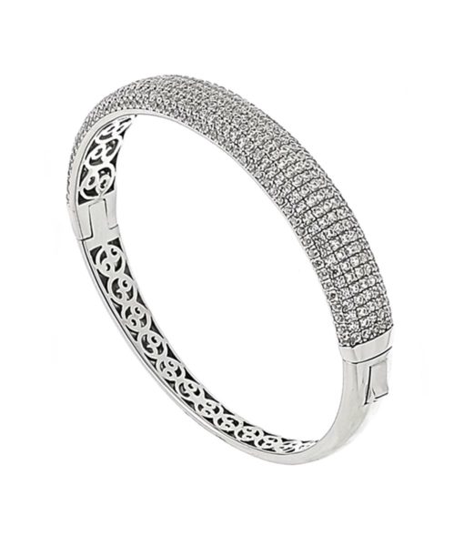 bracelete cravejado prata 925 semi joias de luxo