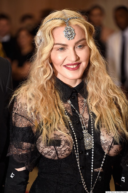NEW YORK, NY - MAY 02: Madonna attends "Manus x Machina: Fashion In An Age Of Technology" Costume Institute Gala at Metropolitan Museum of Art on May 2, 2016 in New York City. (Photo by Kevin Mazur/WireImage)