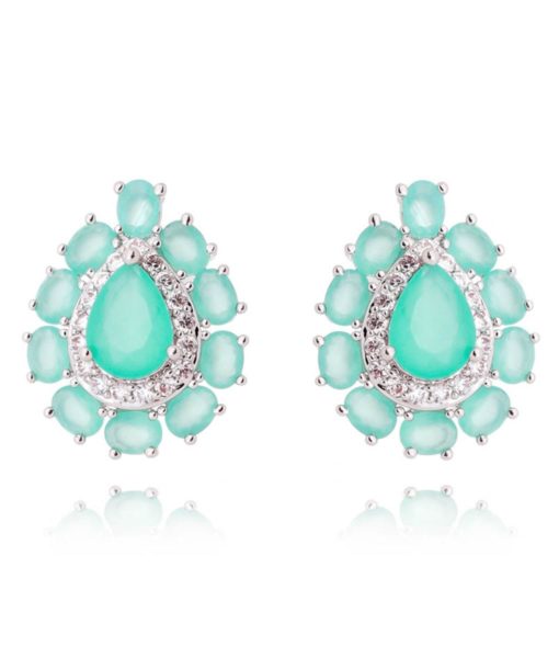brinco da moda turmalina candy com zirconias cristais e banho de rodio acessórios femininos online