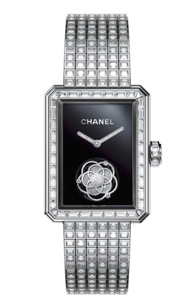Relógio de diamantes Chanel.