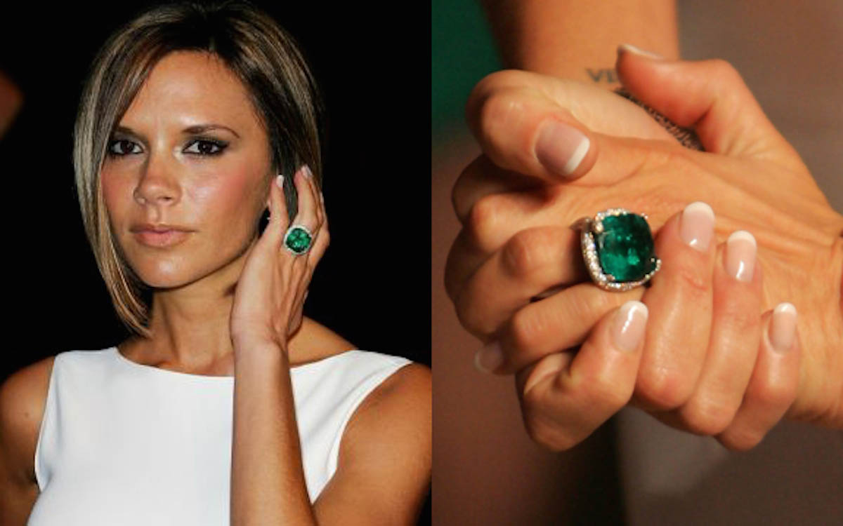 anel pedra colorida victoria beckham