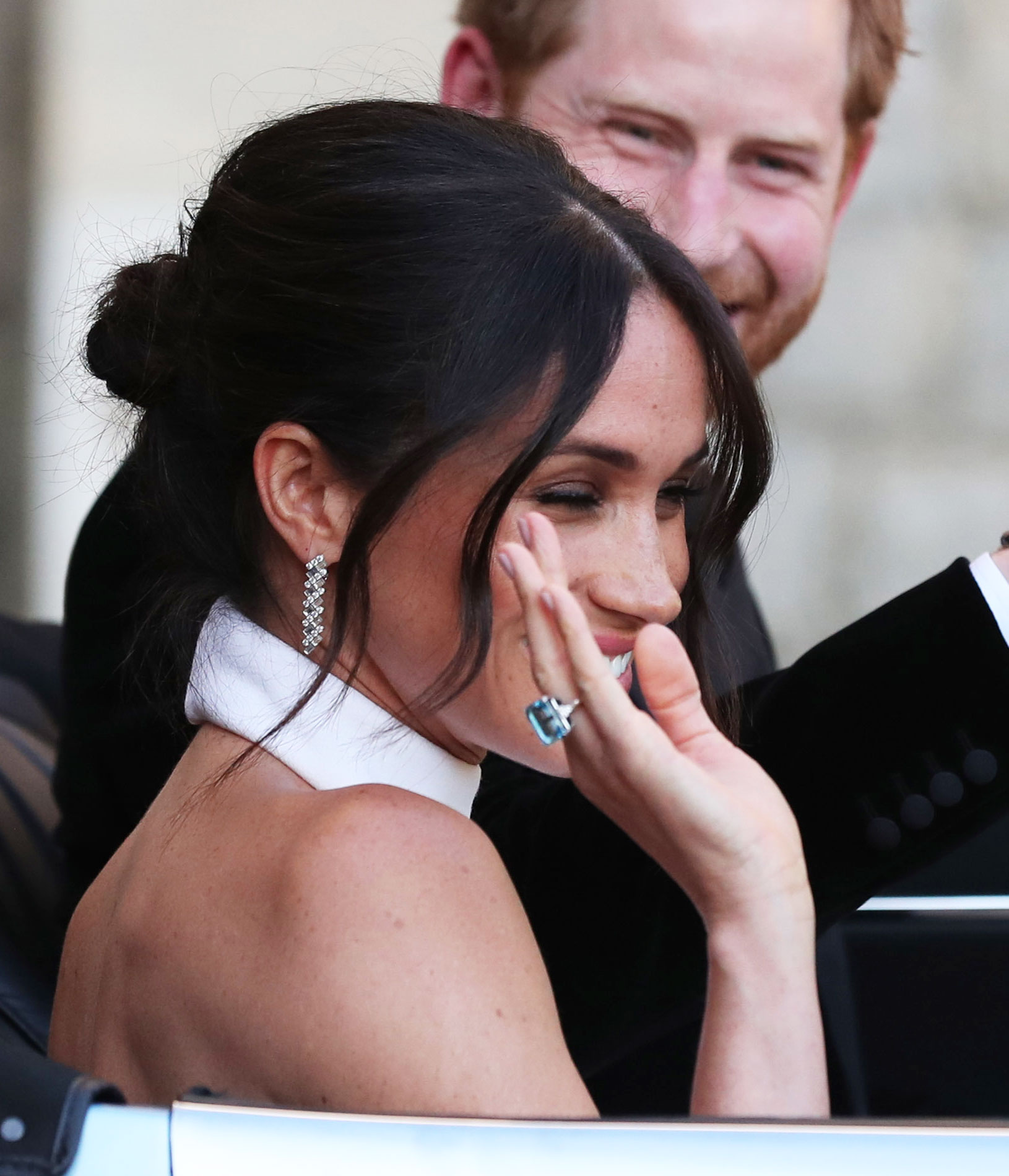 Meghan Markle Anel Água Marinha