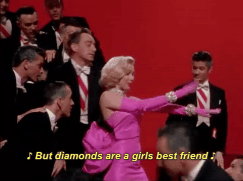 Diamantes melhores amigos das mulheres