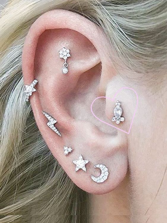 PIERCING NA ORELHA: Tipos e nomes de piercings na orelha que vão te  surpreender! 