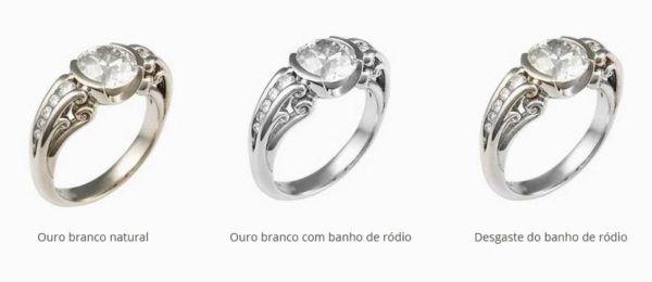 banho de rodio prata ouro branco