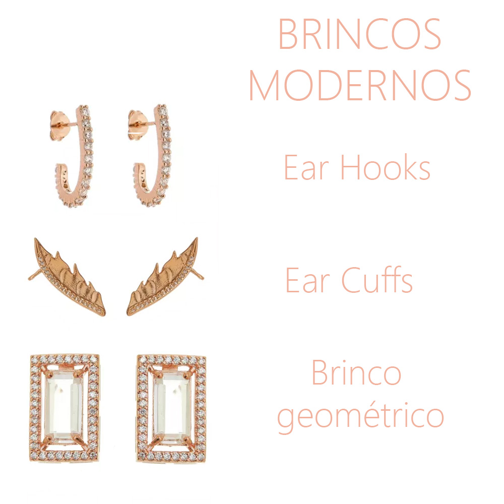 Brincos ouro rose