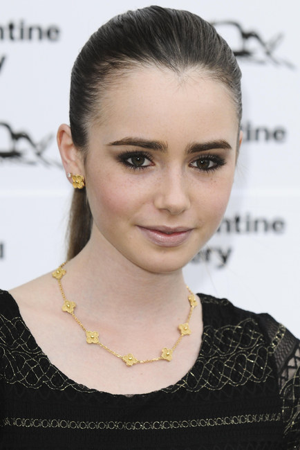 Lily Collins and Van Cleef and Arpels