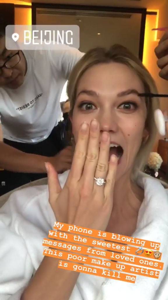 Anel noivado Karlie Kloss