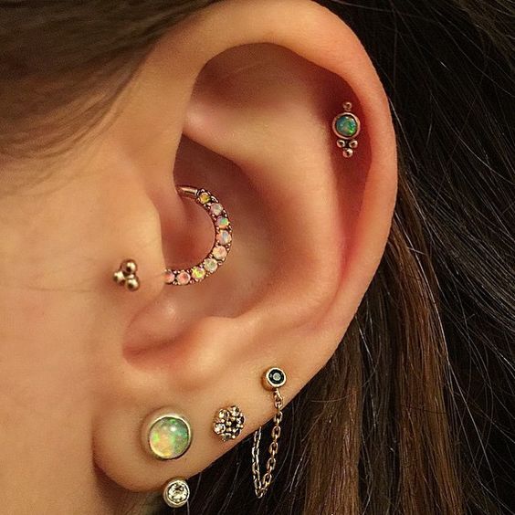 Conjunto Piercings orelha