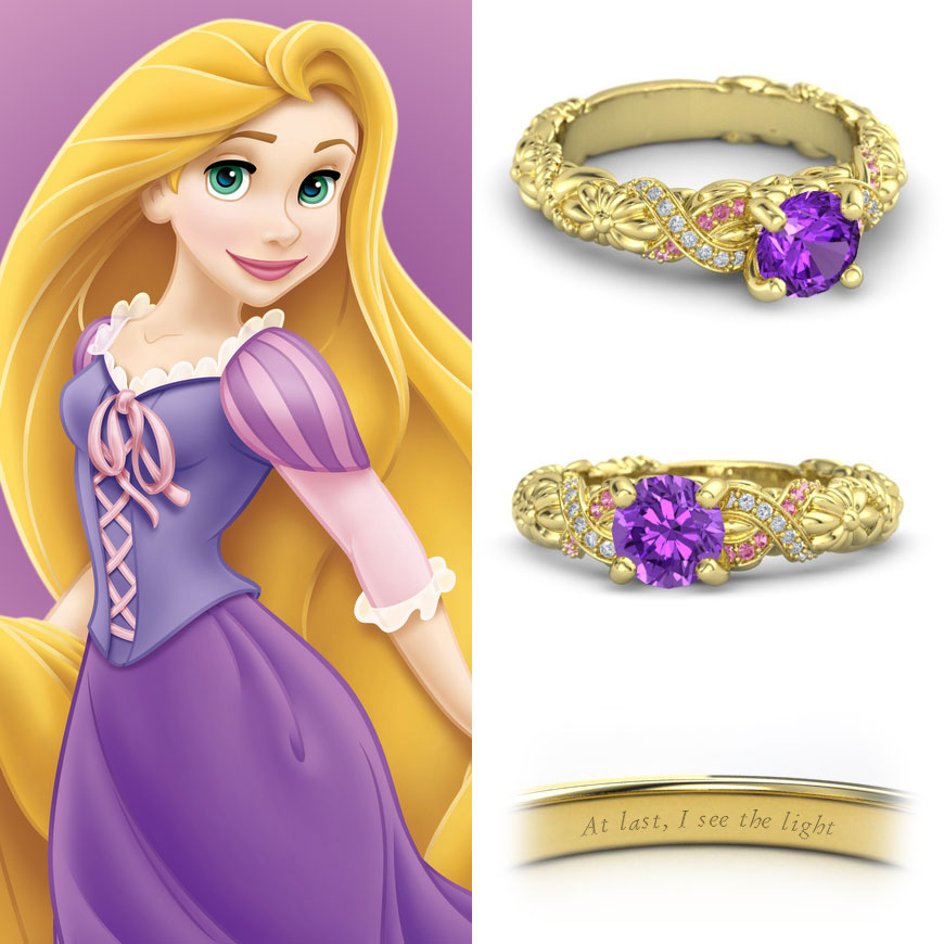 Anéis princesa Disney Rapunzel