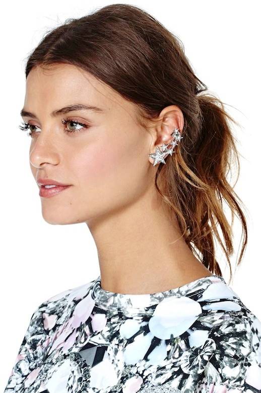 Ear cuff cabelo preso