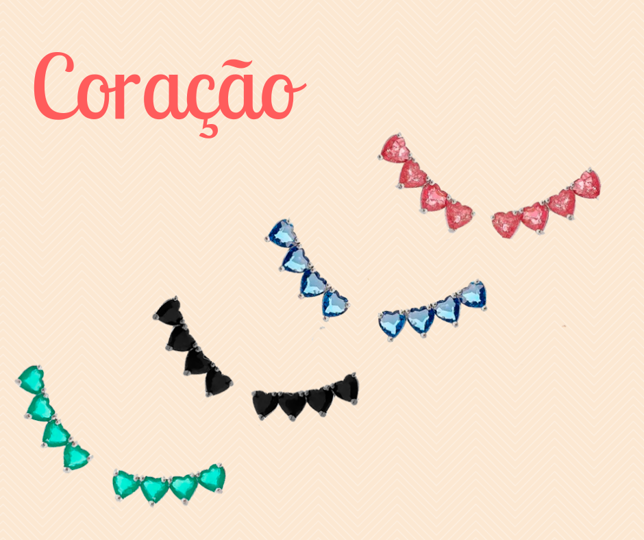 Ear cuffs de coração