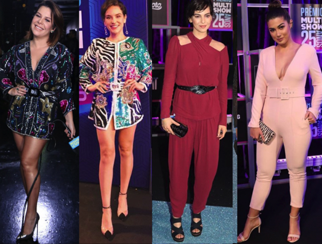 Joias e looks premio multishow cinto