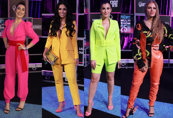 Joias e Looks do prêmio multishow neon