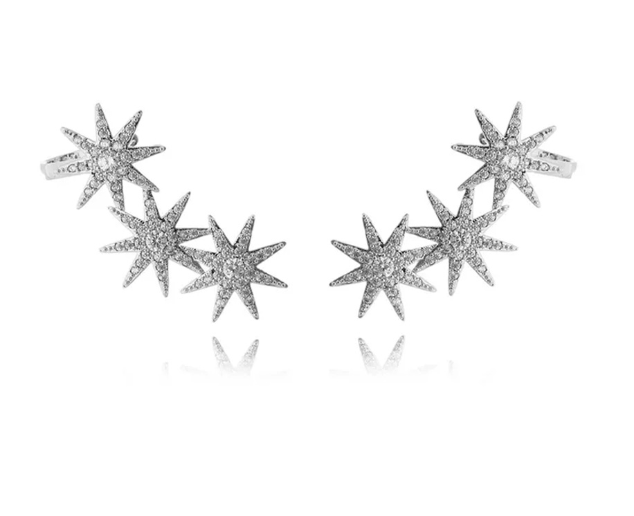 Semi joias de luxo ear cuff estrela