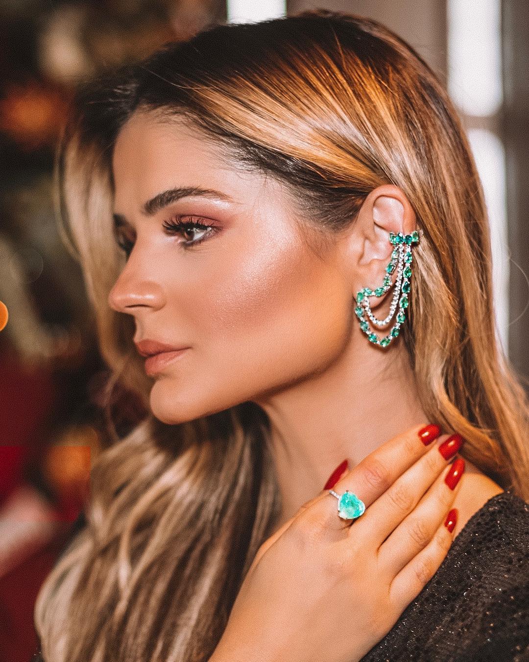 brinco ear cuff de corrente