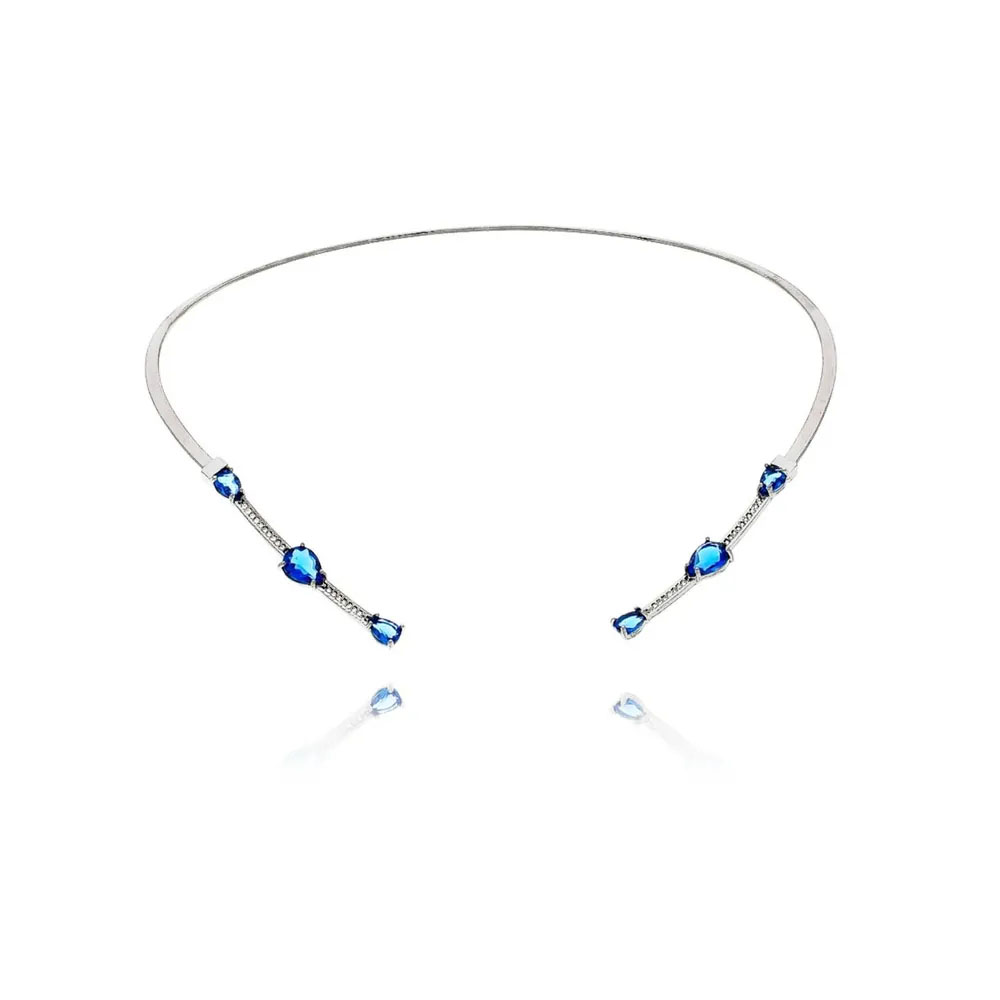 Choker de prata aro rigido