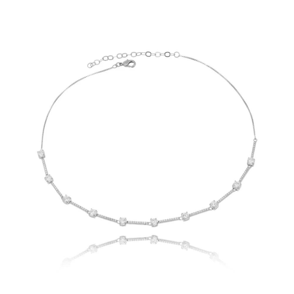 Choker de prata articulada