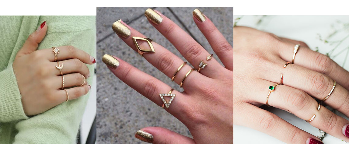 como combinar anéis dourados