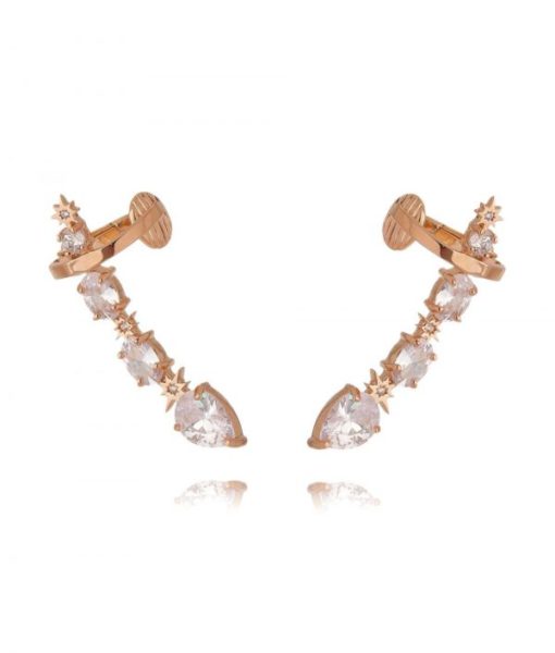 ear cuff de zirconias brancas com piercing fake prata 925 rose 600x706