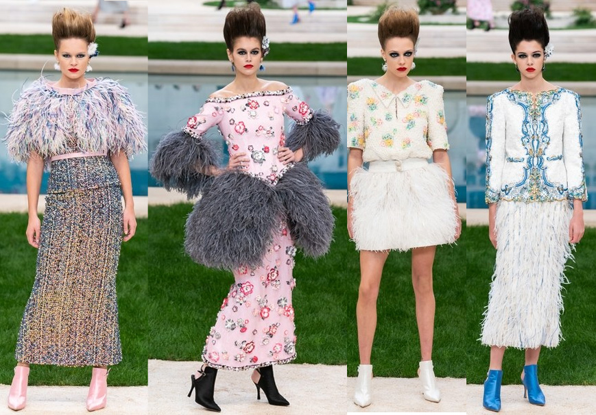 paris fashion week 2019 chanel plumas