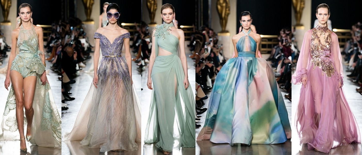 paris fashion week 2019 elie saab candy colors