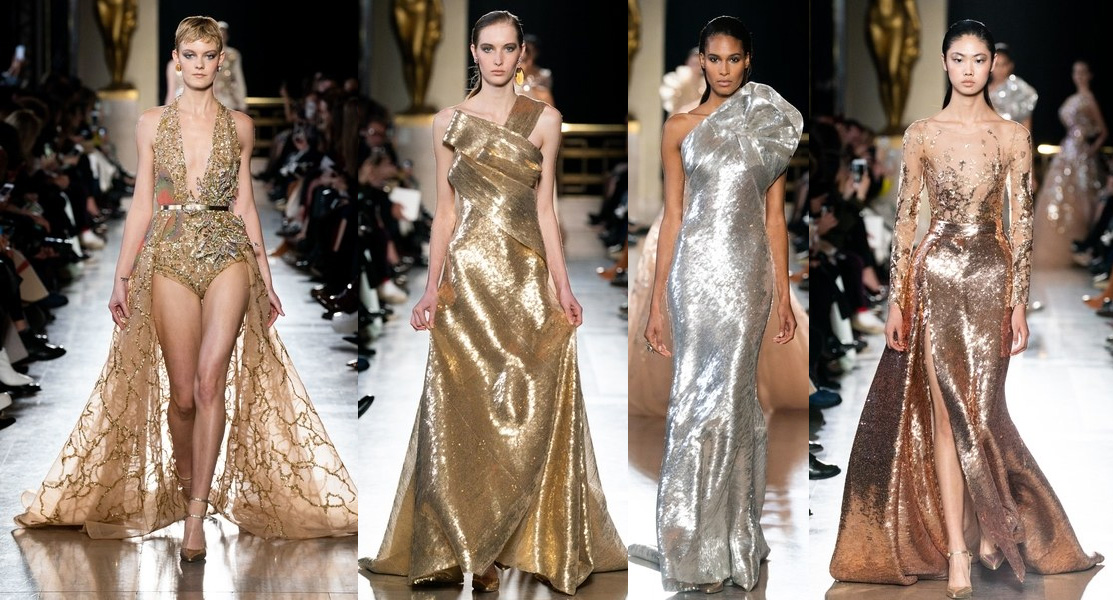 paris fashion week 2019 elie saab metalizados