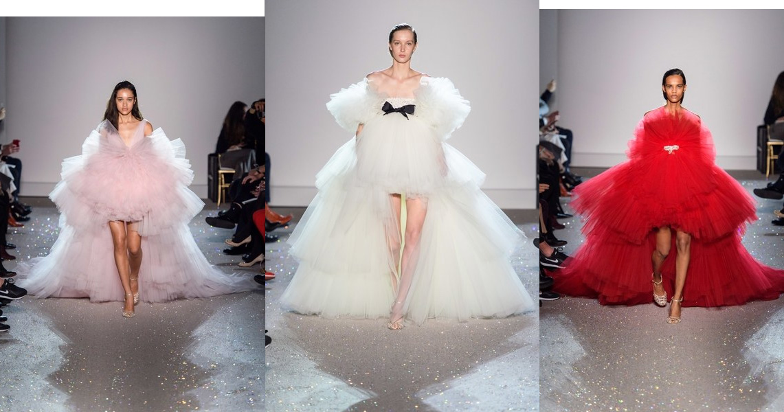 paris fashion week 2019 giambattista valli tule