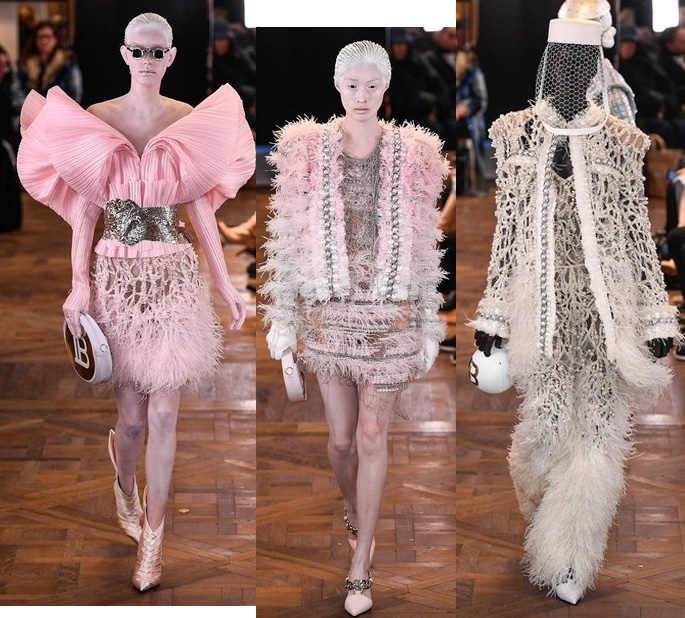 paris fashion week 2019 plumas balmain