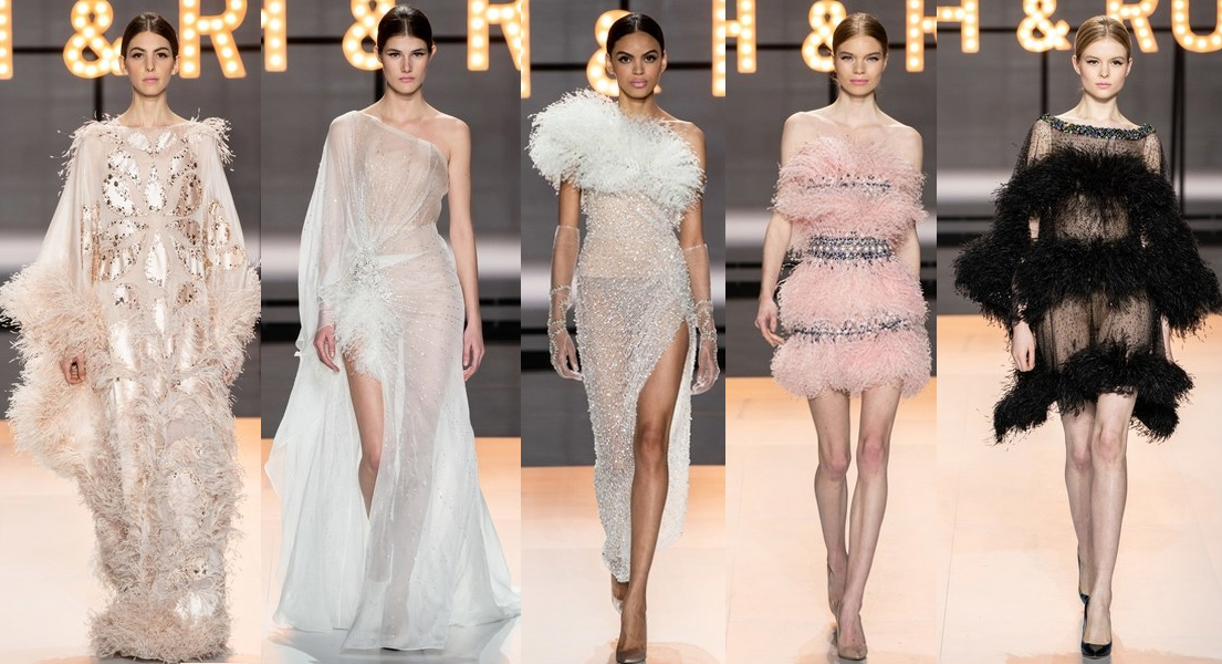 paris fashion week 2019 ralph russo plumas