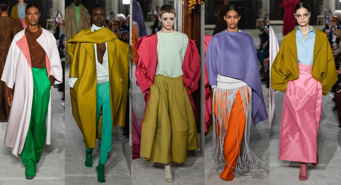 paris fashion week 2019 valentino colorblocking