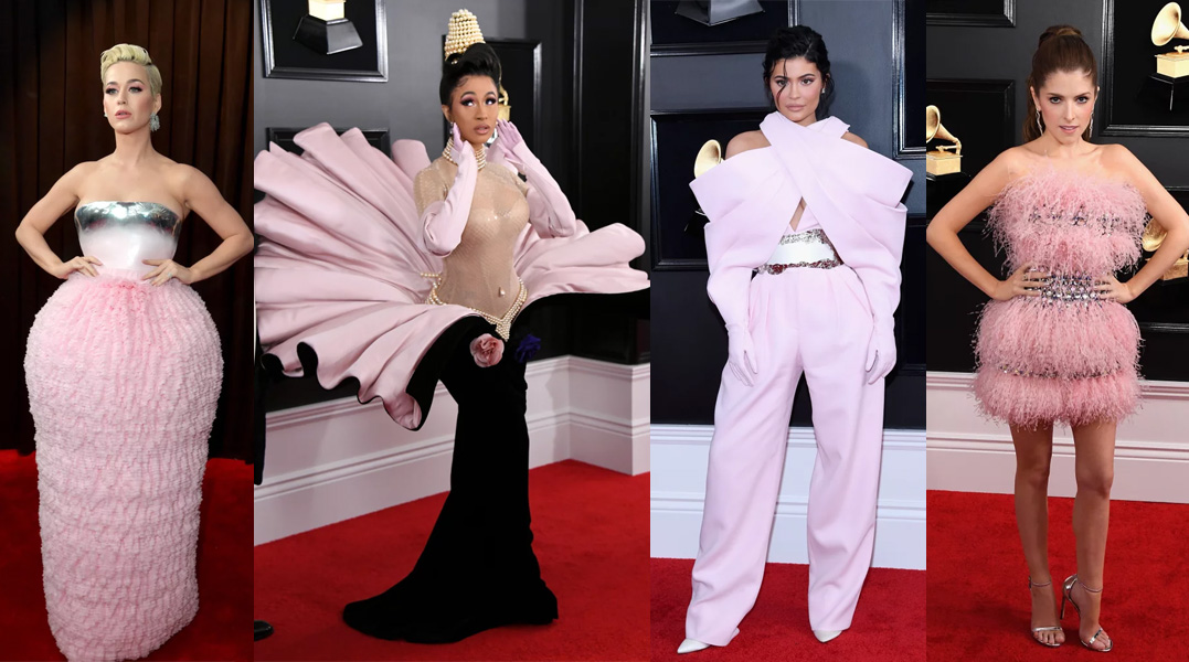 Famosas no grammy 2019 candy colors