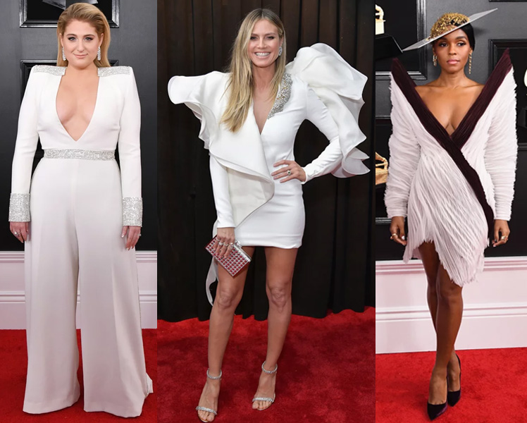 Famosas no grammy 2019 looks brancos