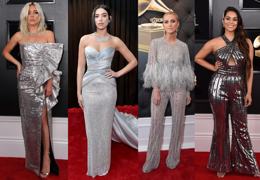 Famosas no grammy 2019 metalizados