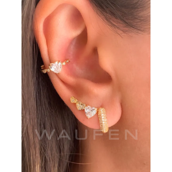 mini ear cuff coracao