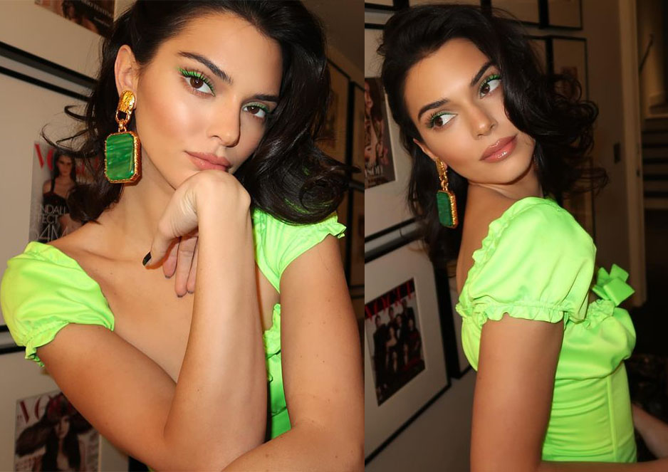 brincos neon 2019 kendall jenner