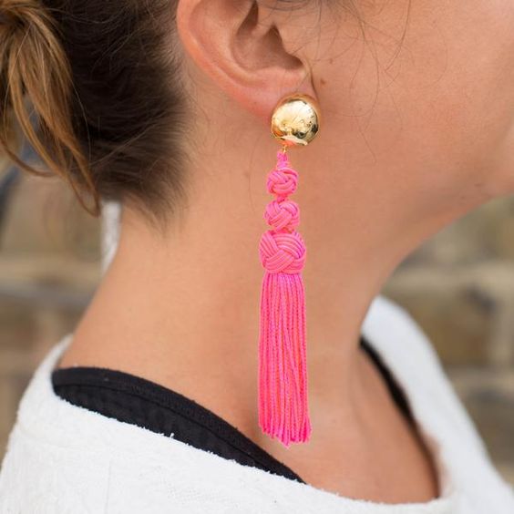 brincos neon 2019 tassel